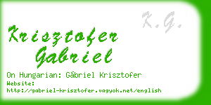 krisztofer gabriel business card